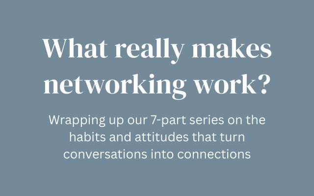 What really makes networking work?
